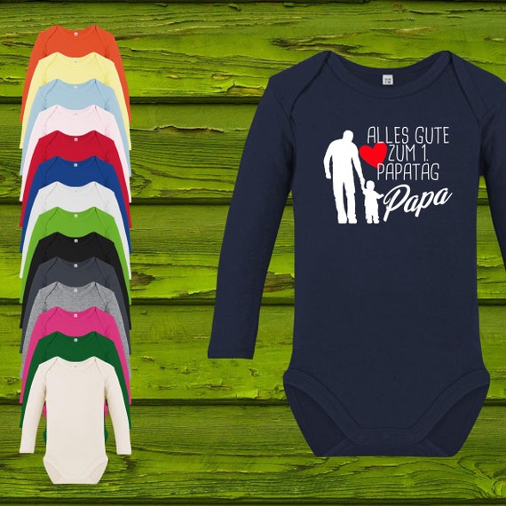 Baby Body Long Sleeve Baby Body Happy 1st Dad's Day Gift Longsleeve