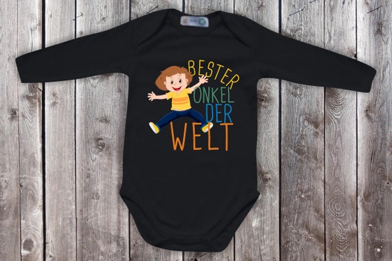 Baby Body Babybody Langarm "Bester Onkel der Welt" Familie Bodysuits Geschwister