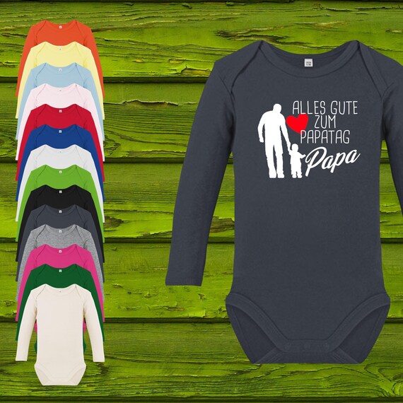 Baby Body Langarm  Babybody Alles Gute zum Papatag Geschenk Longsleeve