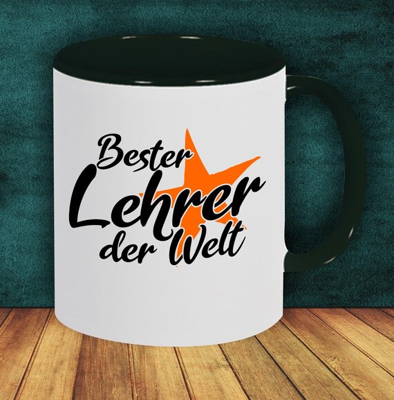 Kaffeepott Tasse Kaffeetasse bester Lehrer der Welt Geschenk an Lehrer