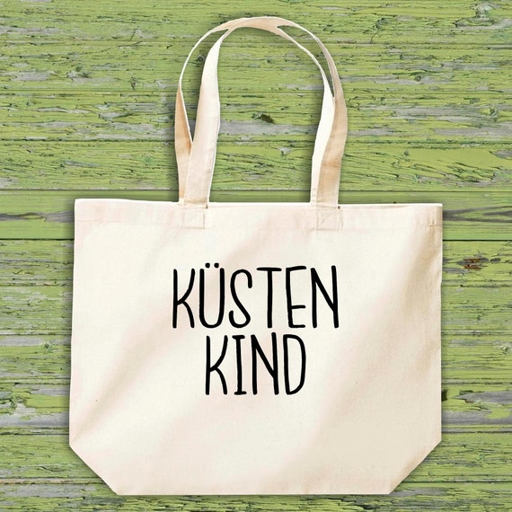 shirtinstyle Stoffbeutel "Küsten Kind" Jute Baumwolle Tasche Einkaufen Beutel Geschenkidee