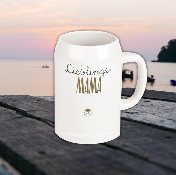 Bierkrug Lieblingsmensch Lieblings Mama Krug zum anstoßen Geschenk Familie