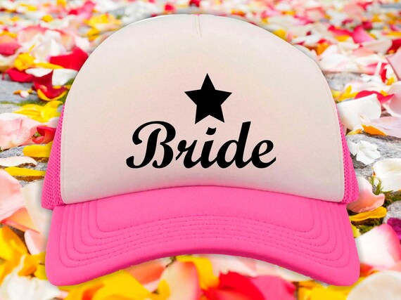 Junggesellinnen Basecap "Bride" Cap Trucker Mesh Mütze JGA Party Hochzeit Bride Baseball Schleier Ehefrau Flitterwochen Damenmütze