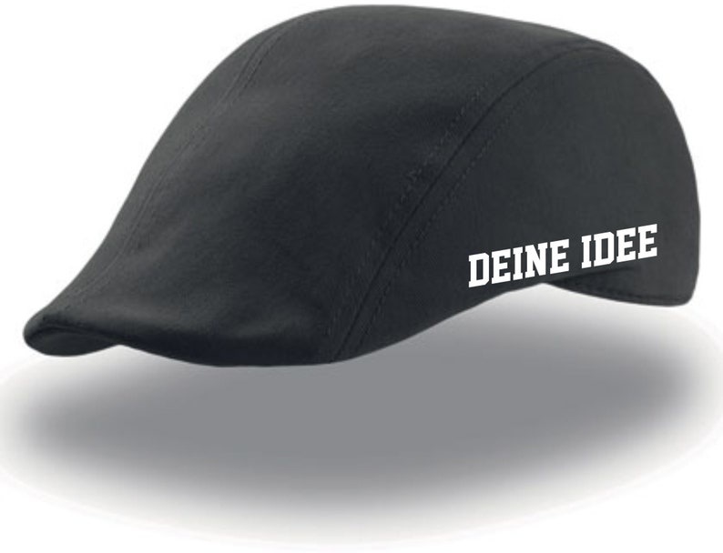 Schiebermütze mit Wunschtext Text Idee Cap Mütze your text Wunschname Black