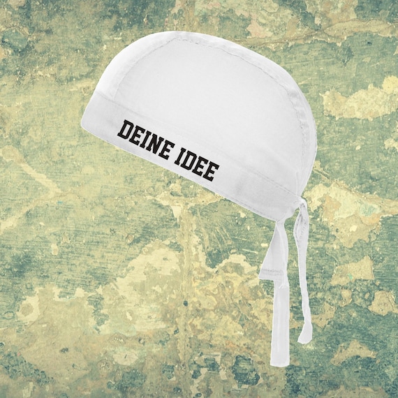 Bandana with custom text, text idea, cap, hat, your text, desired name