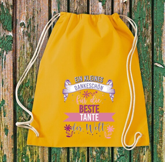 Gym bag - A thank you for the best mom, grandma, aunt, teacher, educator in the world - cotton bag, sports bag, gift, gym backpack