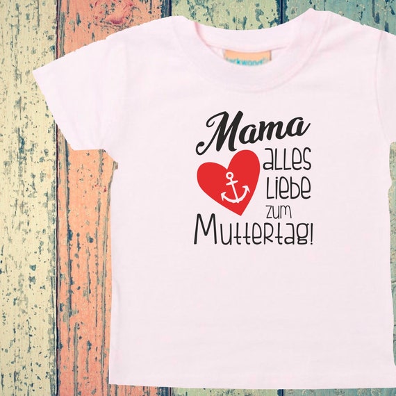 Baby Kids T-Shirt "Mama Happy Mother's Day!" Gift Birth Mama Mum Mommy Mommy