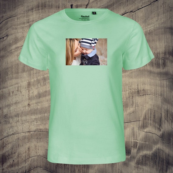 Children's T-Shirt with Photo Printed Nice Gift Idea Unisex Photo Pic Picture Memory Boys Girls