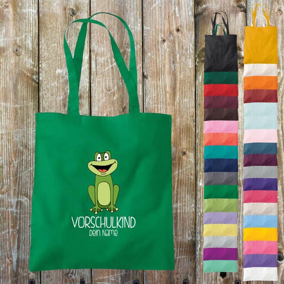 Fabric bag preschool child desired name "Animals Zoo Animal Nature various animal species Animal" cotton jute sports bag bag pouch gift