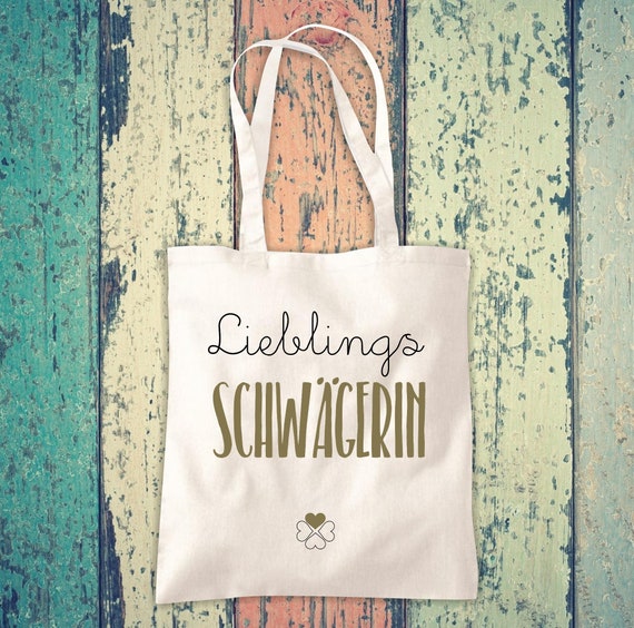 Stoffbeutel "Lieblingsmensch Lieblings Schwägerin" Baumwolle Jute Sportbeutel Tasche Beutel Familie Liebe Geschenk