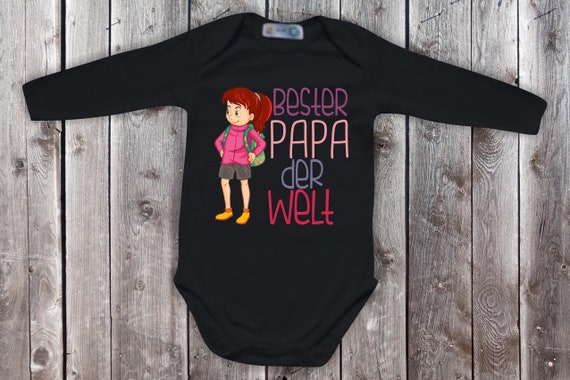 Baby Body Babybody Langarm "Bester Papa der Welt" Familie Bodysuits Geschwister