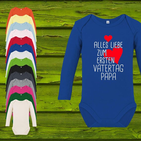 Baby Body Langarm  Babybody Alles Liebe zum Ersten Vatertag Papa