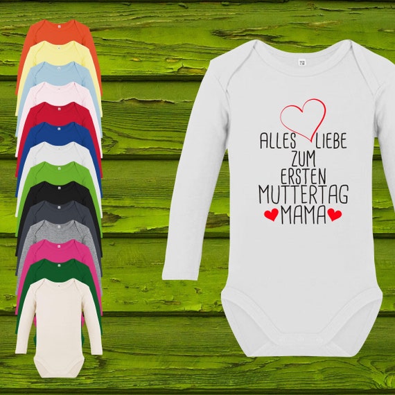 Baby Body Long Sleeve Baby Body Happy First Mother's Day Mom