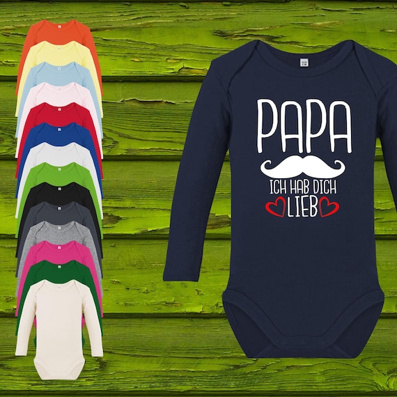 Baby Body Long Sleeve Babybody Dad Beard Hipster I Love You Father's Day Papa's Day Gift Longsleeve