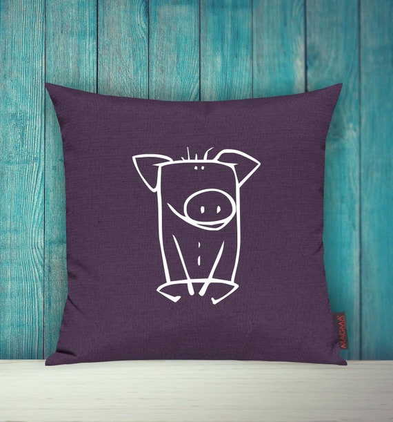 Cushion covers Decoration Pillow Pig Piglet Cuddly pillow Pillow Pillowcase