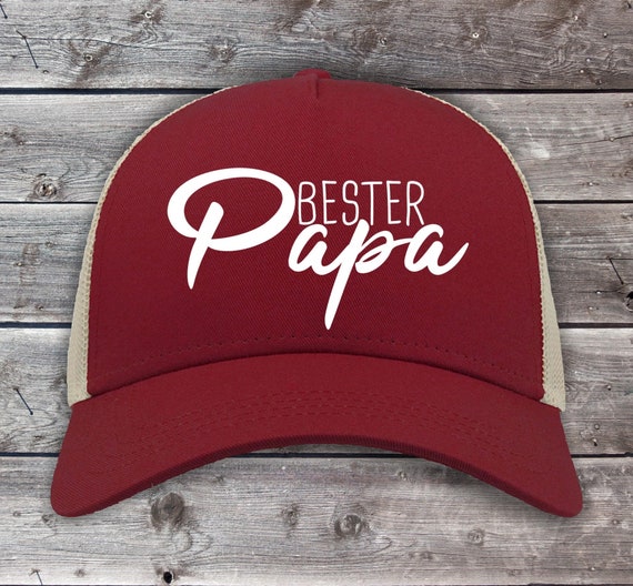 Basecap Trucker Cap "Bester Papa" Mütze Papa Daddy Vater Meshcap Mesh