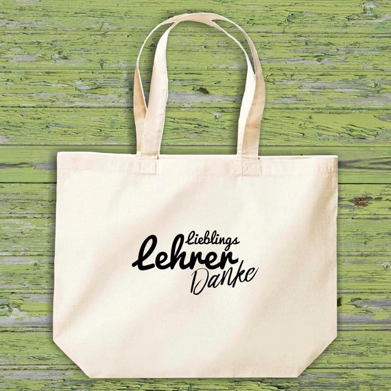 shirtinstyle Stoffbeutel "Lieblings Lehrer Danke" Jute Baumwolle Tasche Einkaufen Beutel Geschenkidee Kita Schule Hort