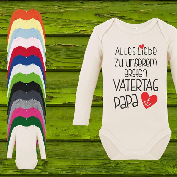 Baby long-sleeved bodysuit. All the best for our first Father's Day, Dad gift.