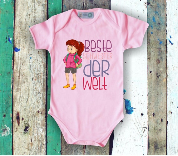 Baby Body Babybody "Beste Schwester der Welt" Bodysuits Familie Geschwister