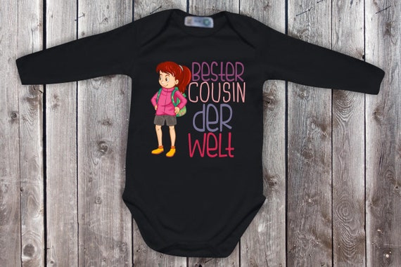 Baby Body Babybody Langarm "Bester Cousin der Welt" Familie Bodysuits Geschwister