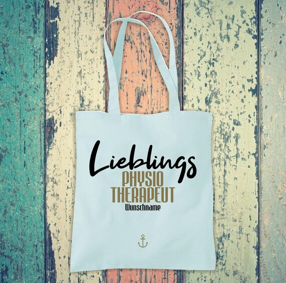 Stoffbeutel "Lieblingsmensch Lieblings Physio Therapeut" mit Wunschtext  Baumwolle Jute Sportbeutel Tasche Beutel Familie Liebe Geschenk