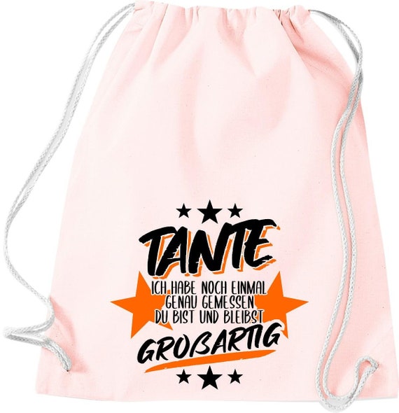 Turnbeutel, Tante  ich habe noch einmal ganz genau gemessen du bist und bleibst GROßARTIG ! Baumwolle Gymsack