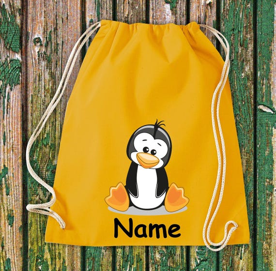 Gym bag with your choice of name "Zoo Forest Lake Nature Animals Animal" cotton jute sports bag bag gift kindergarten day care sports