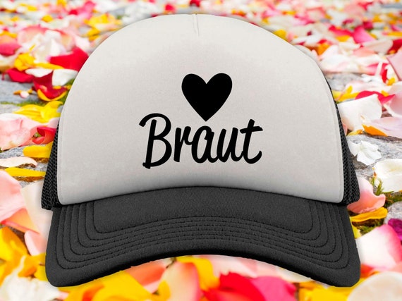 Junggesellinnen Basecap "Braut" Cap Trucker Mesh Mütze JGA Party Hochzeit Bride Baseball Schleier Ehefrau Flitterwochen Damenmütze