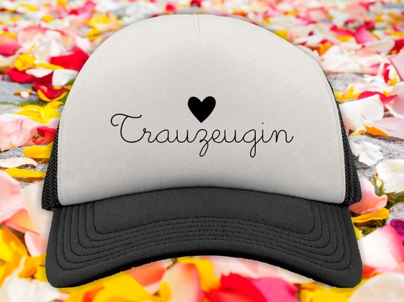 Junggesellinnen Basecap "Trauzeugin" Cap Trucker Mesh Mütze JGA Party Hochzeit Bride Baseball Schleier Ehefrau Flitterwochen Damenmütze