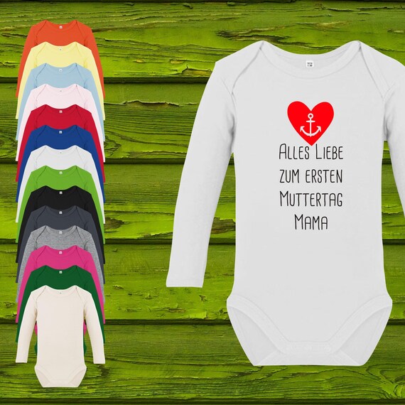 Baby Body Langarm  Babybody Alles Liebe zum ersten Muttertag Geschenk Longsleeve