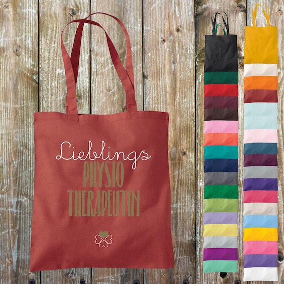 Fabric bag "Favorite Physio Therapist" cotton jute sports bag bag gift