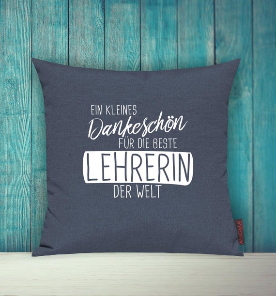 Sofa cushion cover "A small thank you for the best teacher in the world" Sofa cushion Decorative couch Cuddly cushion