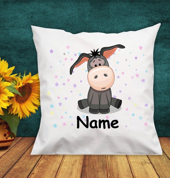 Pillow Cuddly pillow with animal motif Donkey with desired name vers. Molds with filling