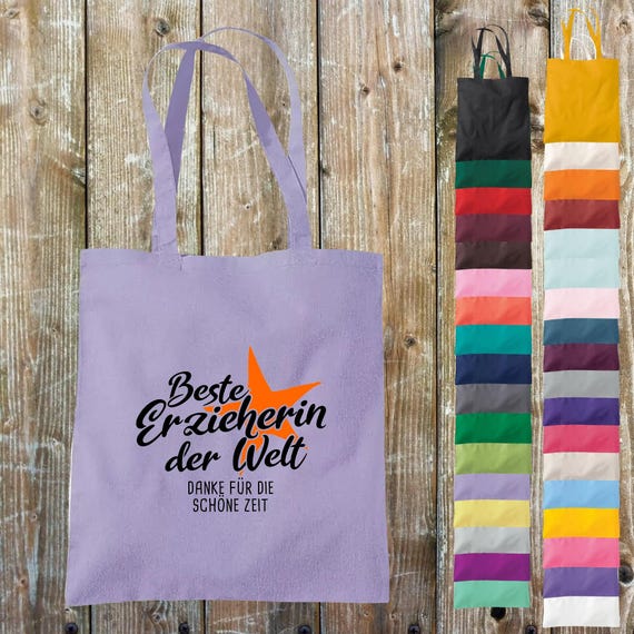 Cloth bag jute cotton bag best educator in the world Thank you for the nice time gift to educators