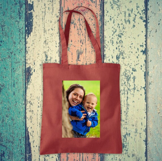 Fabric bag printed with your photo Pic picture cotton jute sports bag bag enrollment daycare