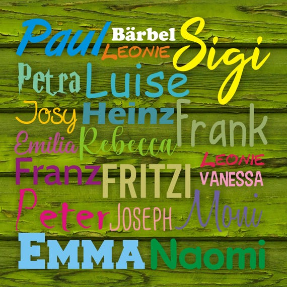 Individual own iron-on foil iron-on image DIY name text desired name