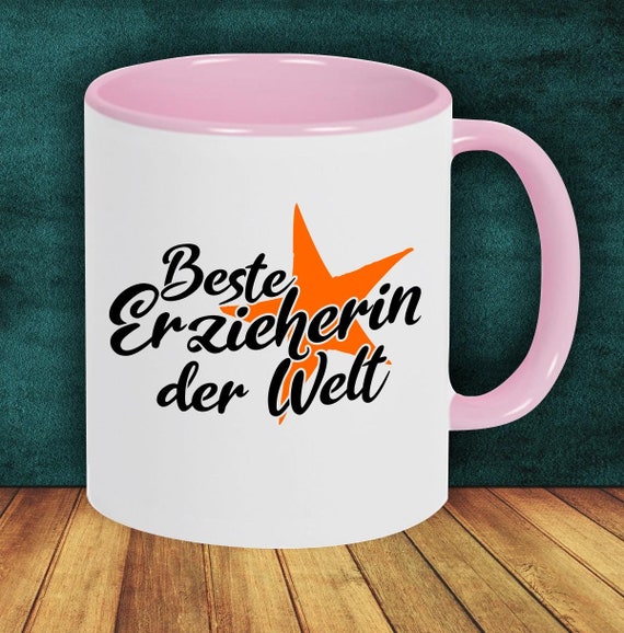 Kaffeepott Tasse Kaffeetasse beste Erzieherin der Welt Geschenk an Erzieherinnen