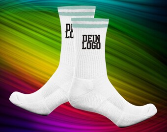 Gepersonaliseerde sokken, idee voor tennissokken, tekst, gewenste naam, feestcadeau, tennissokken