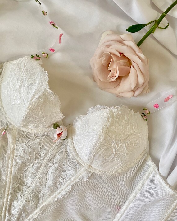 chantal thomass victoria's secret white lace bust… - image 6