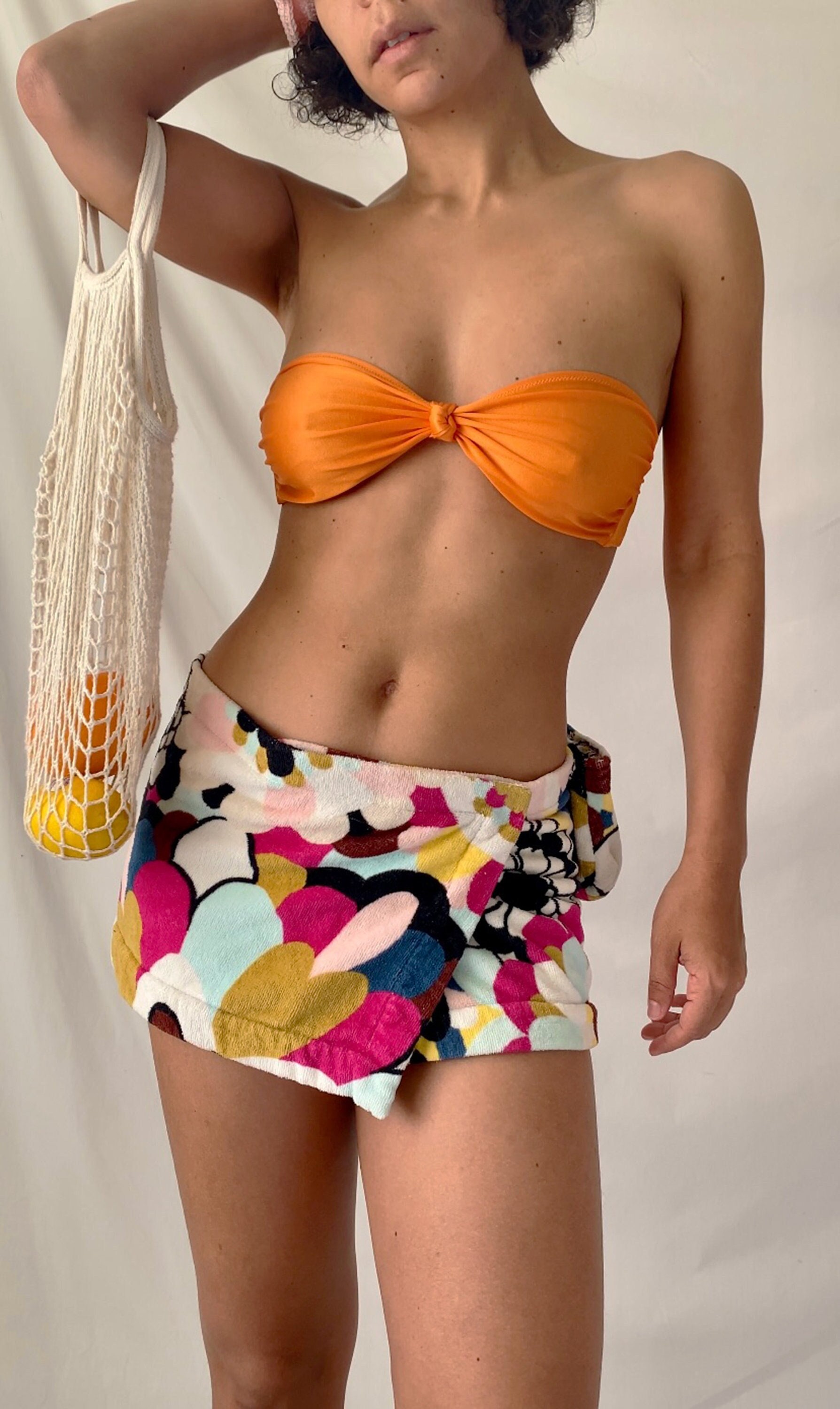 Emilio Pucci Silk Bandeau Crop Top Size 42