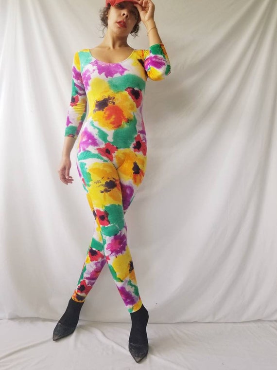 vintage 80s 90s dance france velvet bold floral pr