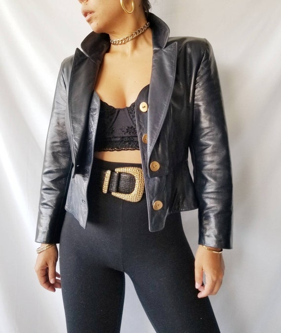 vintage 90s complice italian designer lambskin cro