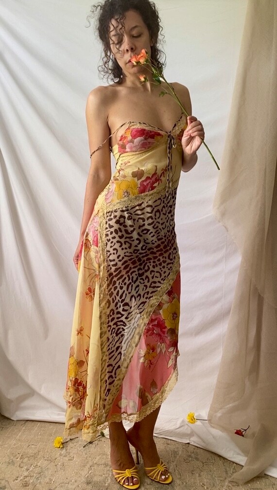 jonquil by diane samandi silk slip dress floral print… Gem