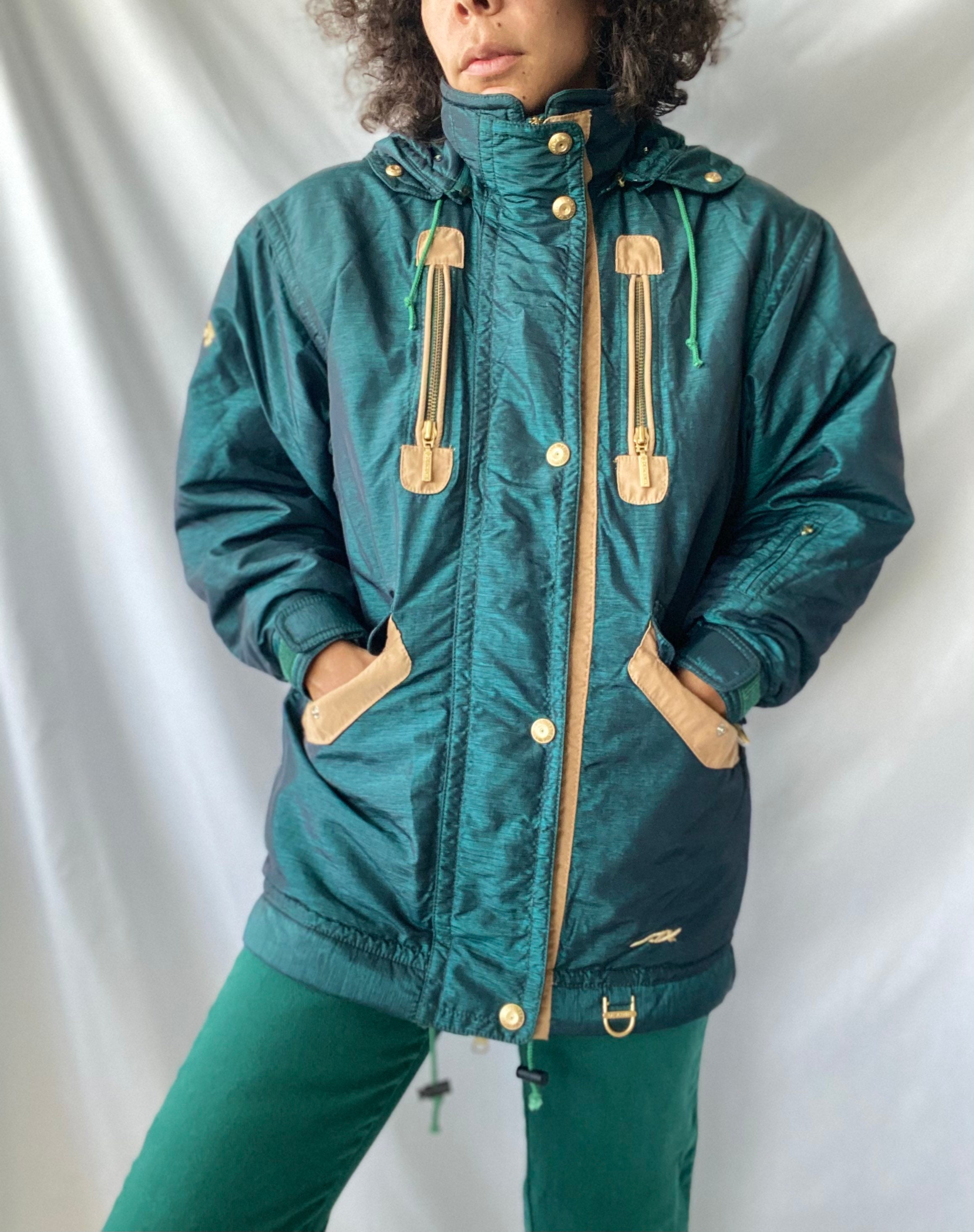 Vintage descente womens green ski jacket / professional ski Etsy