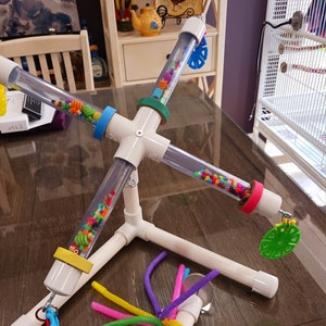Larger Spinner for Parrot \ Bird Cage OR Table top \ Spinning Toy 15&quot;  #64L