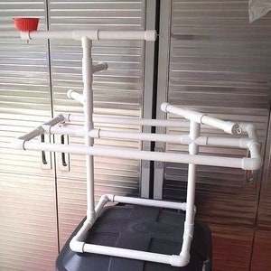 Medium Parrot Fun, Play Gym Perch. Table Top \ Portable Perch **FREE SHIPPING** #16a