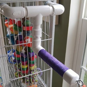 Parrot Cage Perch  Play Gym Perch.  1/2&quot; or 3/4&quot;sizes #57
