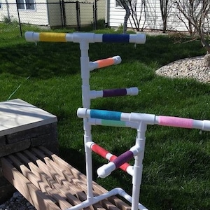 Parrot Fun,1/2&quot; Play Gym Perch. Table Top \ Portable Perch Custom climber PVC #26