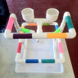 3/4&quot; PVC Parrot Play Gym. Table Top \ Portable Bird Perch FREE SHIPPING #30
