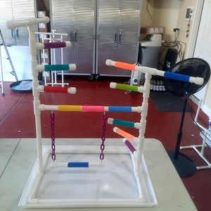 3/4&quot; PVC Parrot Perch Fun Gym\Stand with Steps Pan and Swing! **FREE SHIPPING!** #27